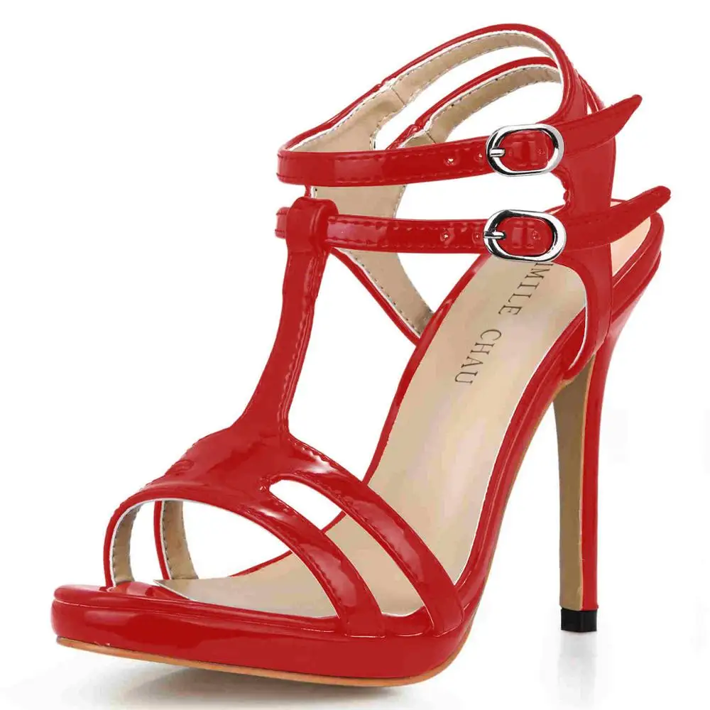 Лакированные Свадебные вечерние Ремешок на щиколотке высоком каблуке Женские