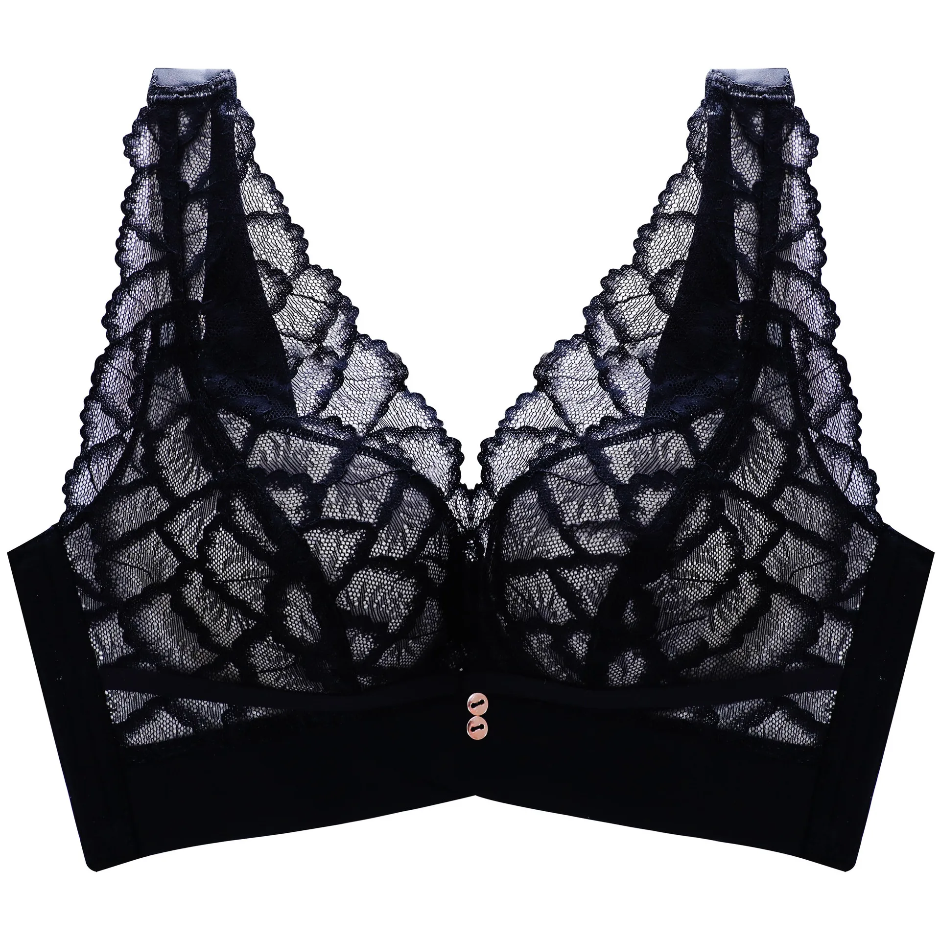 

Sexy Lace Push Up Bra for Women Back Closure Convertible Adjusted-Straps Seamless Nylon Wire Free Bralette New 2021 Dropshipping