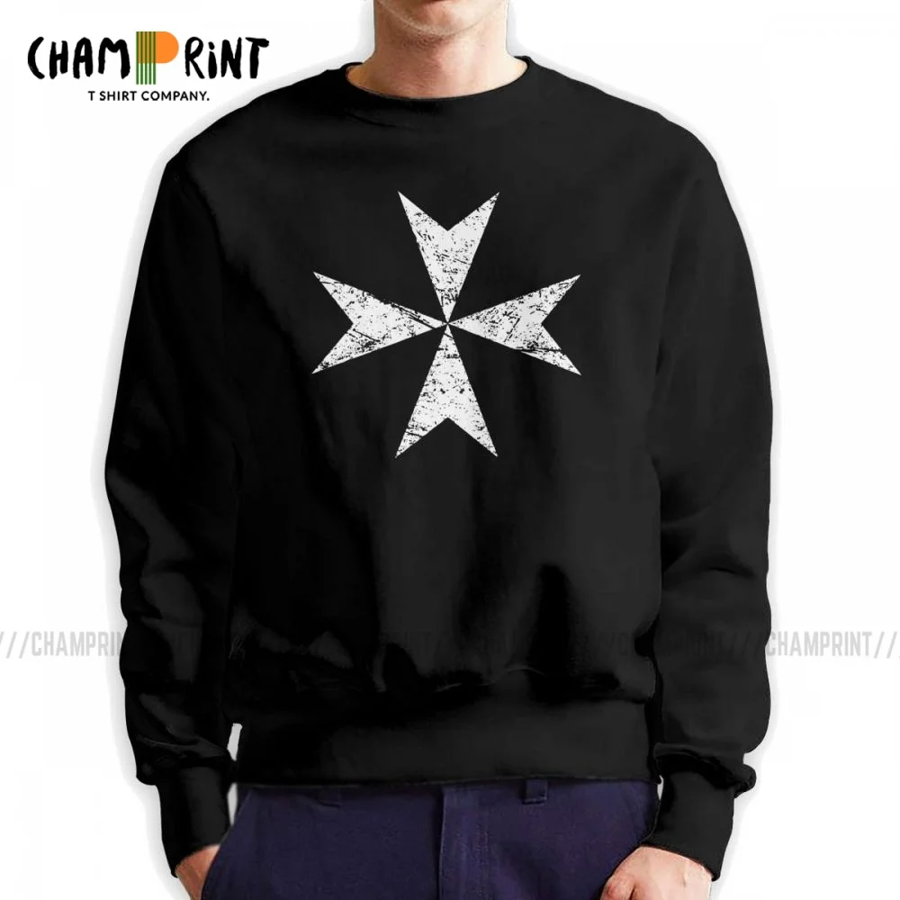 

Men Knights Templar Crusader Maltese Cross Sweatshirts Funny Pullovers 100% Cotton Hoodie Premium Quality Tops