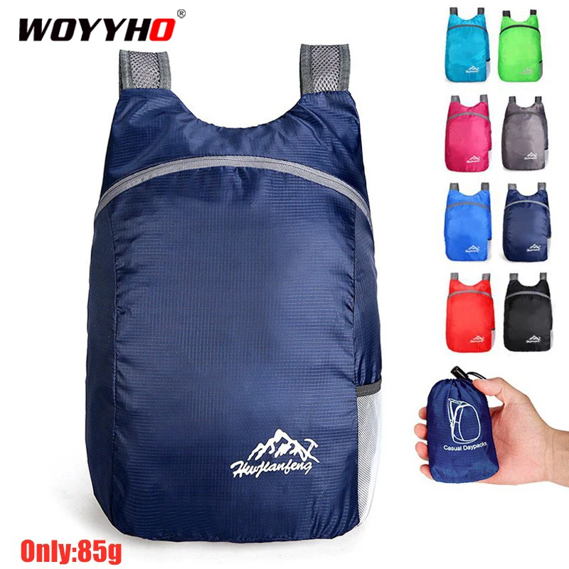 Складной дорожный рюкзак водонепроницаемый ультралегкий уличный ранец для