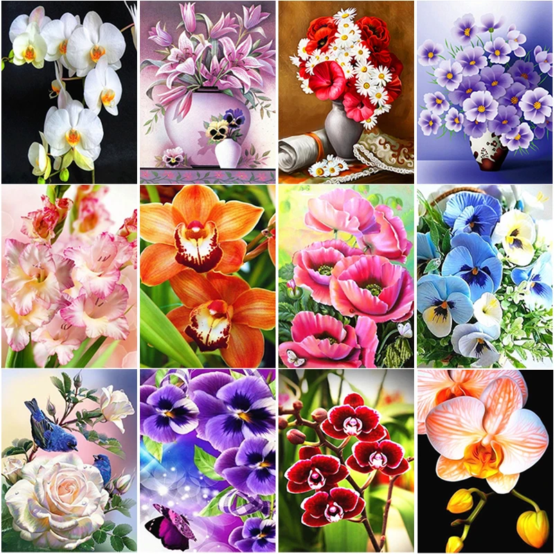 

New 5D DIY Diamond Painting Landscape Cross Stitch Full Square Round Drill Flower Diamond Embroidery Home Decor Manual Art Gift