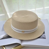 summer women wide brim straw hat flat beach hat fashion sun female cap panama hat lady visor chapeu feminino caps women fedora