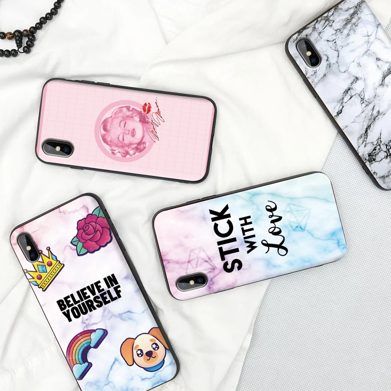 Розовый мраморный чехол для телефона iPhone 11 Pro Max X XS XR 8 7 6 5 s Plus силиконовый защитный