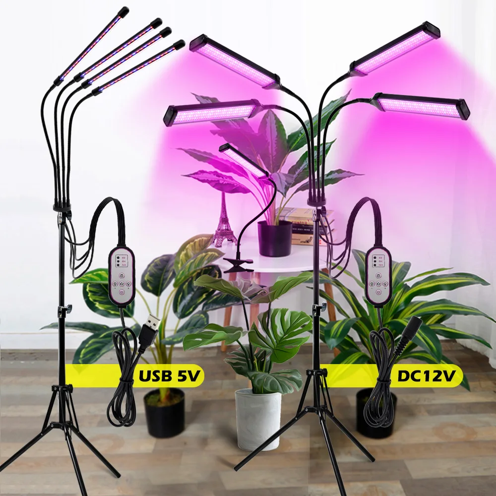 

40W 60W 80W LED Grow Light Full Spectrum USB Phyto Lamp With 3 Modes Timing Function For Indoor Flowers Plants Growth Lighting