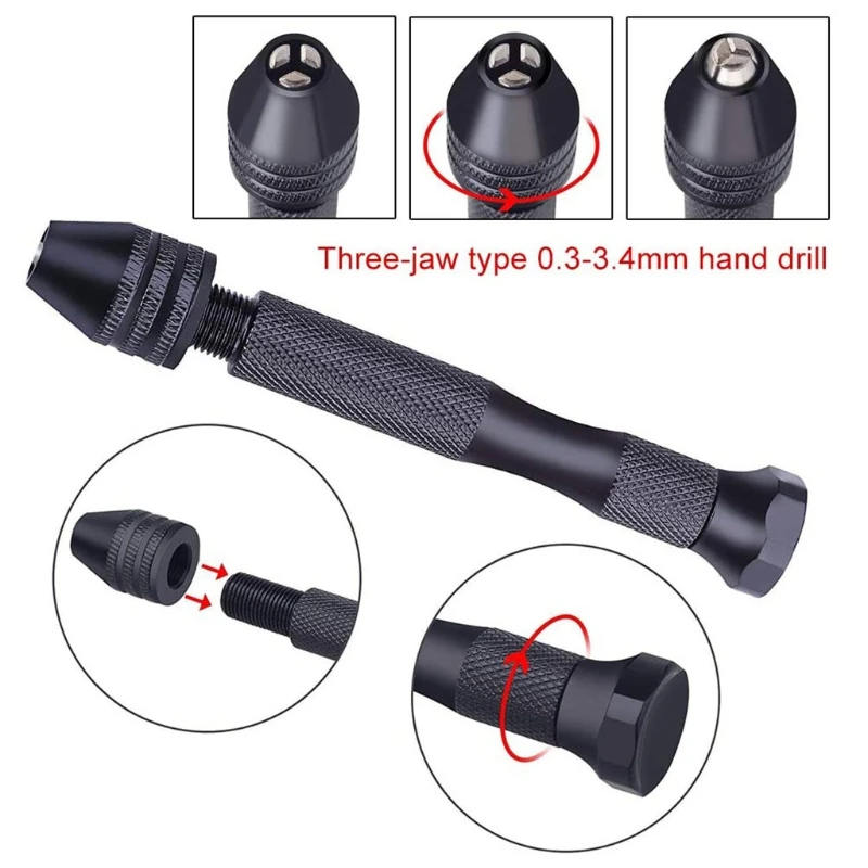 

13MC 1 Set Mini Steel Hand Drill Bits Handmade Jewelry Resin Mold Tools Hole Maker Puncher