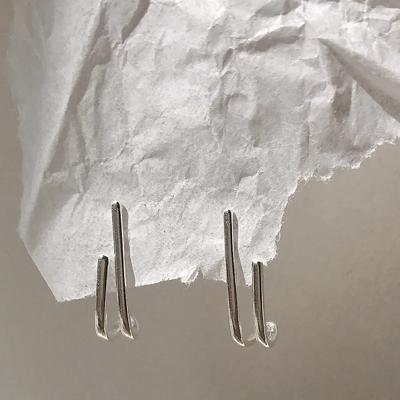 

Modern Jewelry Geometric Curved Stud Earrings U Shaped Irregular 2021 New Hot Selling Metal Earrings For Party Gifts