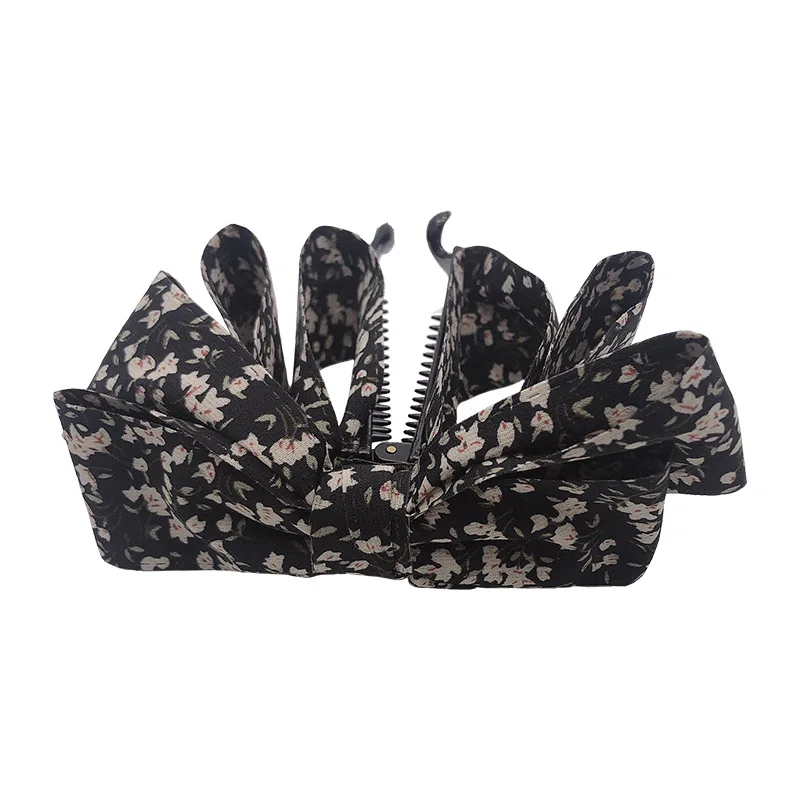 Заколка для волос женская вертикальная с бантом Зажим Шпилька |