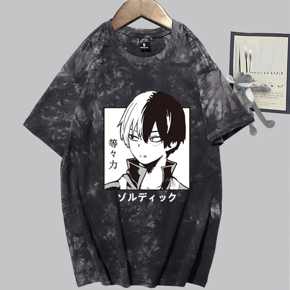 

My Hero Academia Anime Mens T Shirt Shoto Todoroki Short Sleeve Casual Men Tshirt Clothes Male