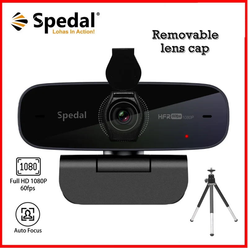 Веб камера Spedal 926P со съемным чехлом для конфиденциальности штатив Full HD 1080P 60