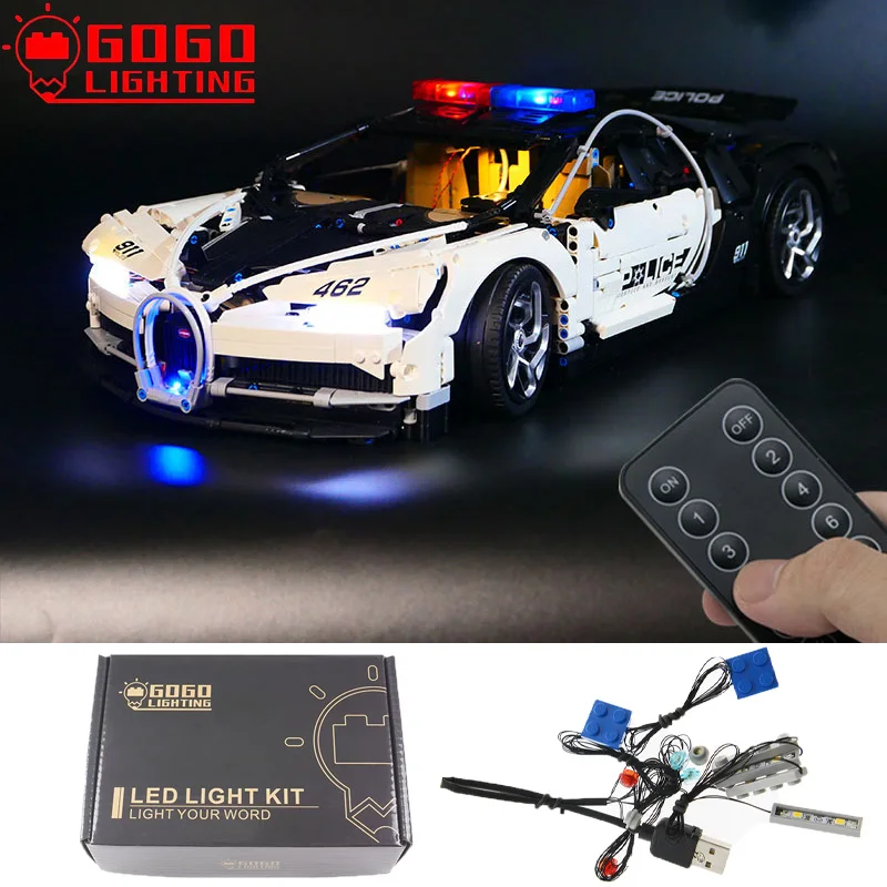 

GOGOLIGHTING Brand RC LED Light Up Kit For Lego High-Tech 42083 Chiron Speed Car Blocks Lamp Set Toys(Only Lighting No Model)