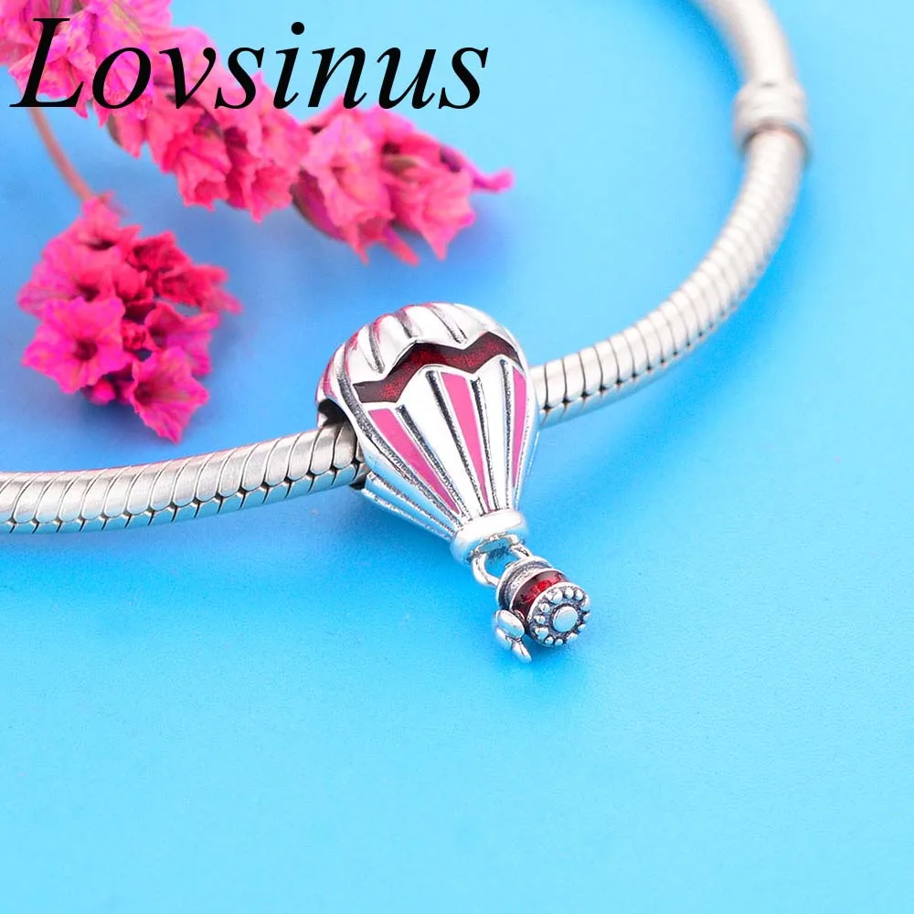 Серебро 925 ювелирные изделия горячий воздух очаровательный баллон подходит