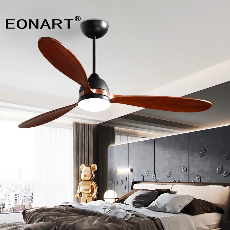 52 дюймов Модные светодиодный деревянный потолочный вентилятор с Дистанционный