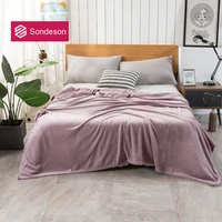 sondeson fashion super soft warm coral fleece blanket bedspread sofa soft throw light thin mechanical wash flannel blanket