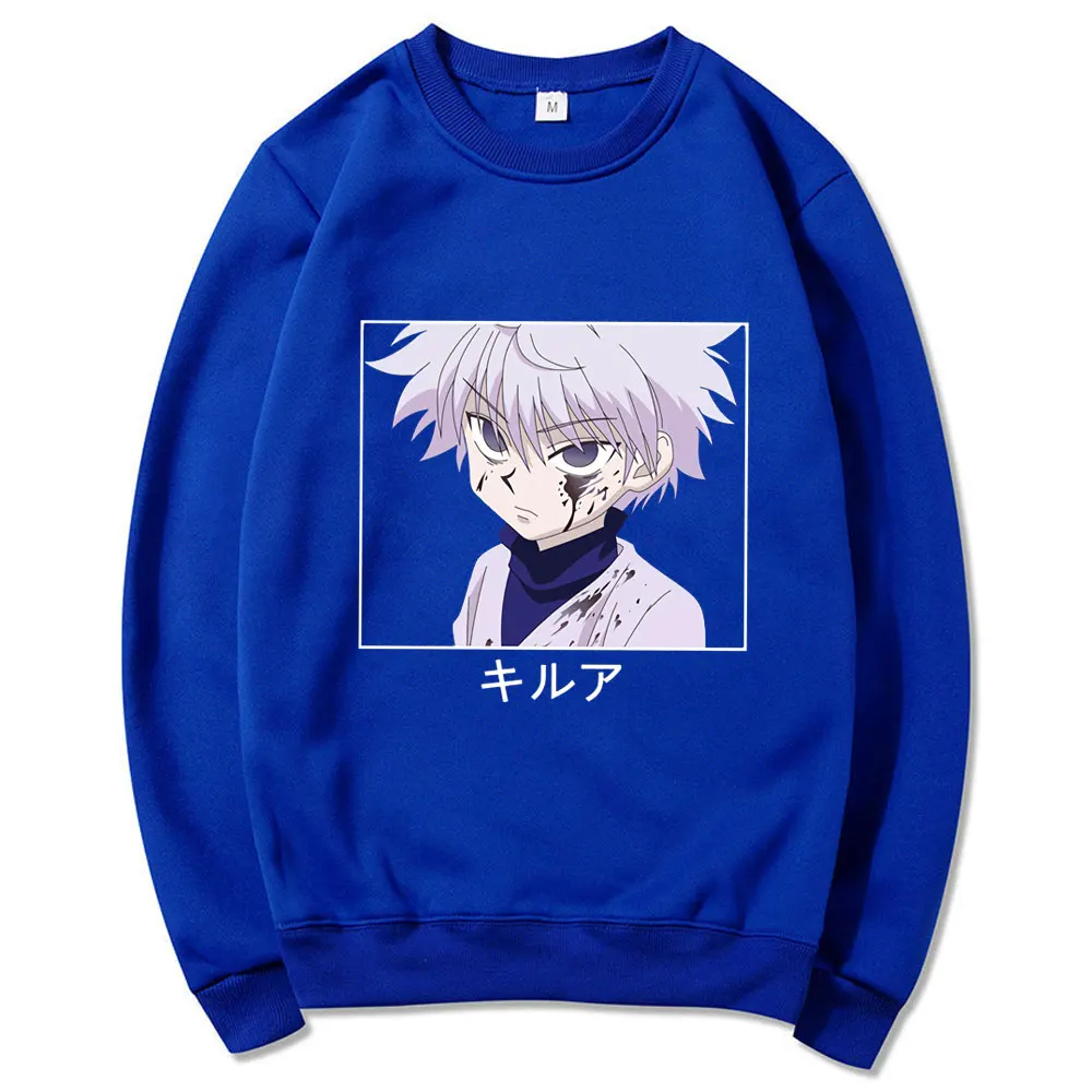 

2021 Hunter X Hunter Sweatshirts Japanese Anime Killua Zoldyck Gon Men/Women Retro Harajuku Print Sweatshirt Unisex Pullover