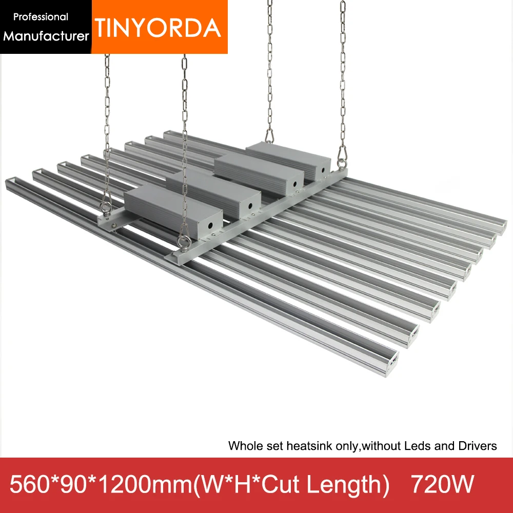 Tinyorda TGL3526B 8 в 1(длина 1,2 м) 720 Вт Led светать корпус для выращивания в помещении профиль света [профессиональный производитель]