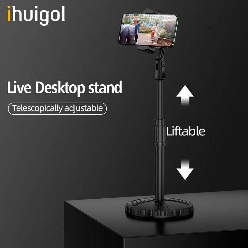 

ihuigol Mobile Phone Holder Lazy Bed Desktop Bracket Live Support Video Telescopic Adjustable Height Angle For iPhone 12 11 Pro
