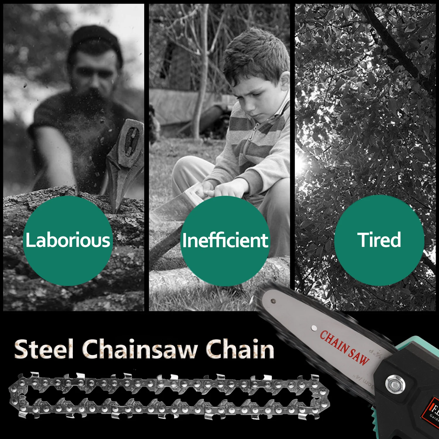 133 мм Мини Портативная цепь для бензопилы 65 # Mn 28E-Chain Link 14T электрическая пила