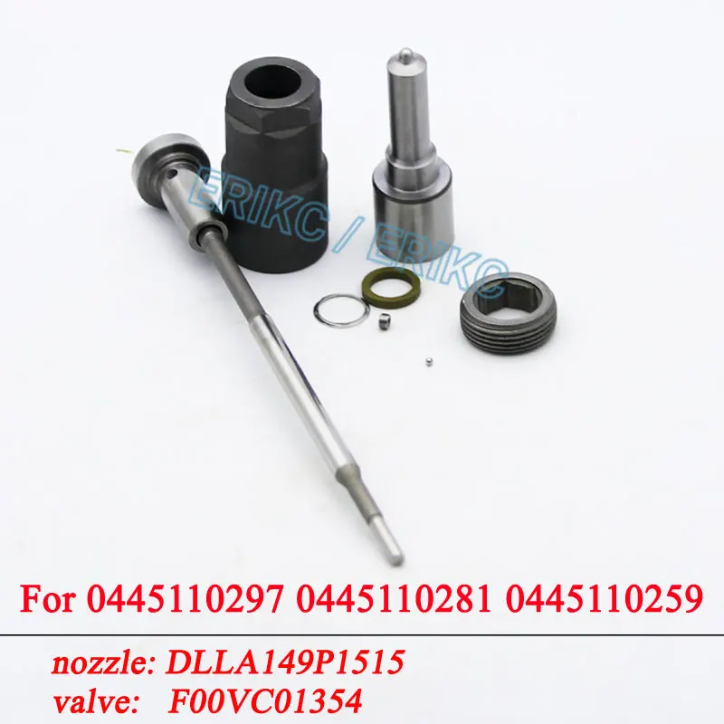 

Repair Kit Nozzle DLLA149P1515 0433171936 Valve F00VC01354 0445110297 0445110281 0445110259 Diesel Injector for CITROEN 96542405