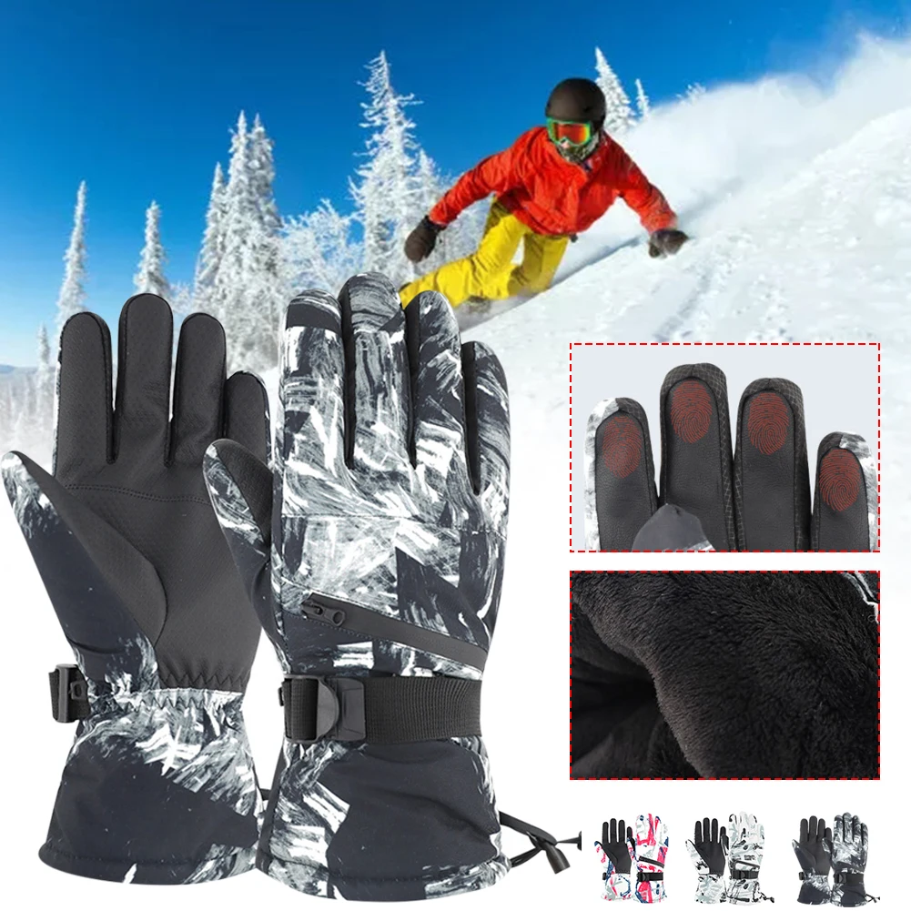 

Professional Ski Gloves Touch Screen Fleece Winter Warm Snowboard Gloves Ultralight Waterproof Motorcycle Thermal Snow gloves