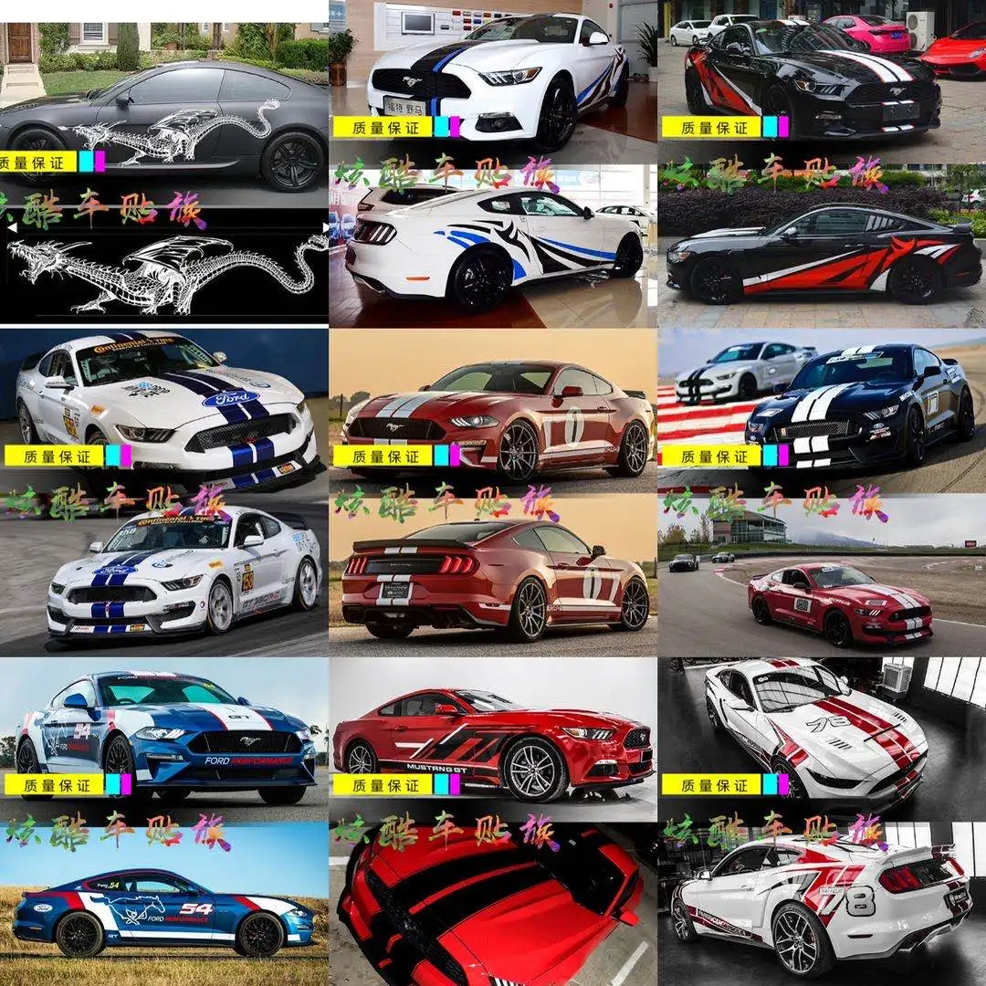 

Для Ford Mustang полный спектр модифицированные наклейки для автомобилей Lahua MUSTANG GT гоночный автомобиль модифицированные наклейки для автомобил...