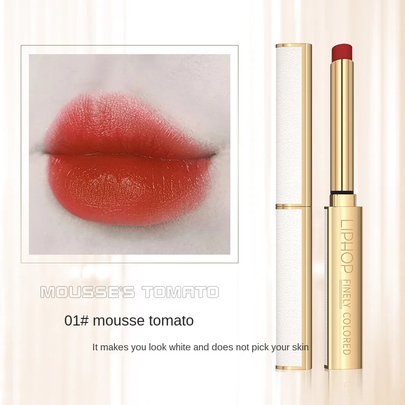 Маленькая тонкая губная помада TT нишевая брендовая водостойкая маслостойкая