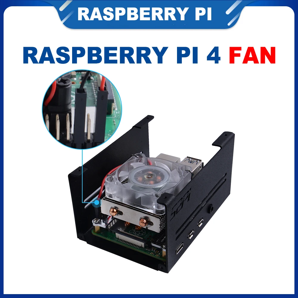 Металлический корпус охлаждающего вентилятора для Raspberry Pi 4B R262 52pi | Компьютеры и
