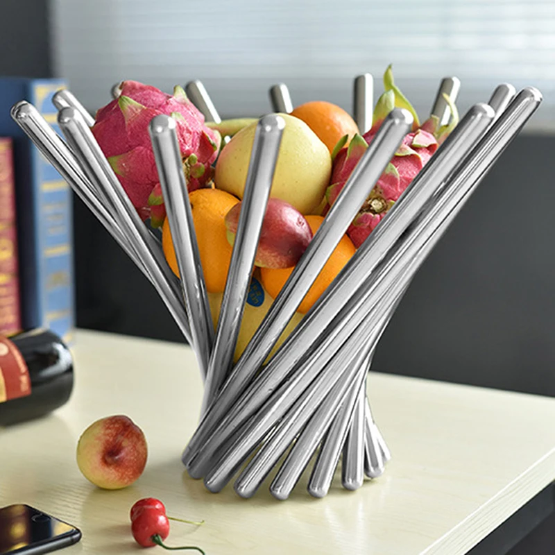 

Da Vinci Fruit Basket Stainless Steel Fruit Basket Simple European Fruit Basket Living Room Home Furnishing