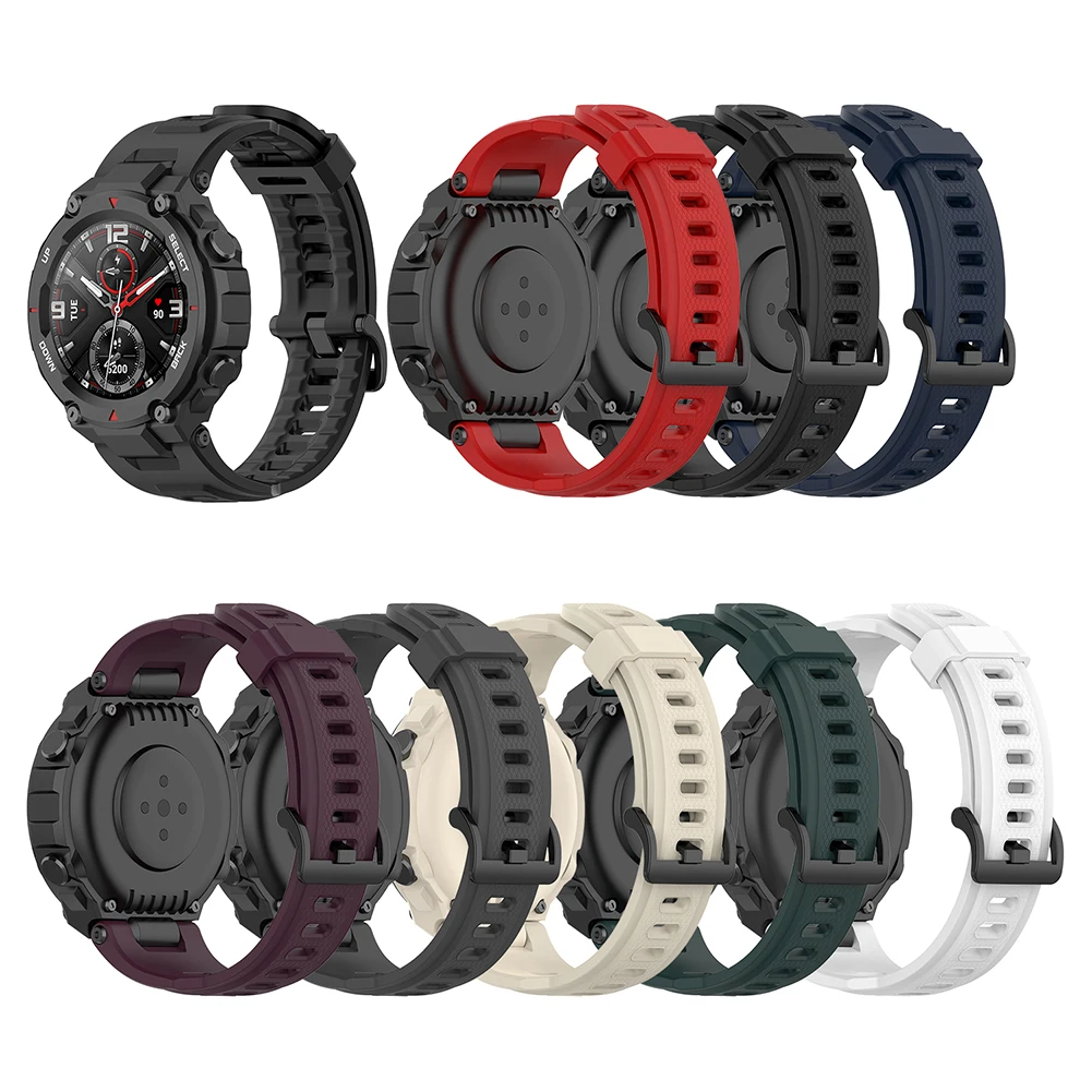 

Силиконовый ремешок для часов, ремешок для часов для Huami Amazfit, женский спортивный ремешок, сменный ремешок для часов для Xiaomi Huami Amazfit T-Rex Pro