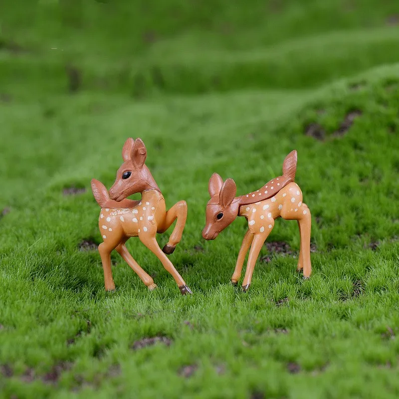 Cartoon Cute Deer Models Figma Dolls Anime Figure Succulents Decoration DIY Creative Crafts Cake Ornaments Gifts Toys for Kids | Игрушки и