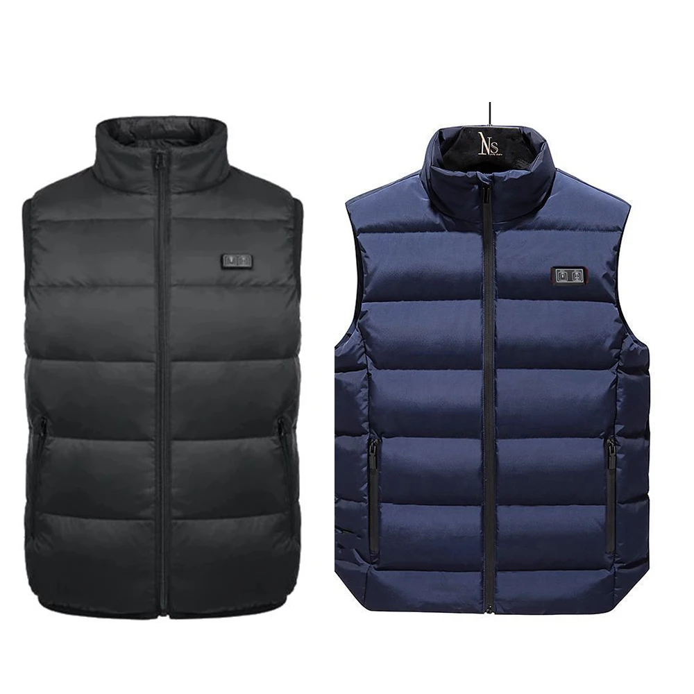 Жилет с двойным подогревом и 9 зонами обогрева зимняя уличная спортивная теплая