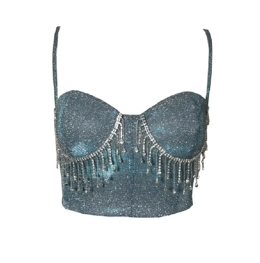 

Sexy Women Strap Tank Top Tassel Corset top Cropped Feminino Elastic Shirt Casual Vest Camisole Tops