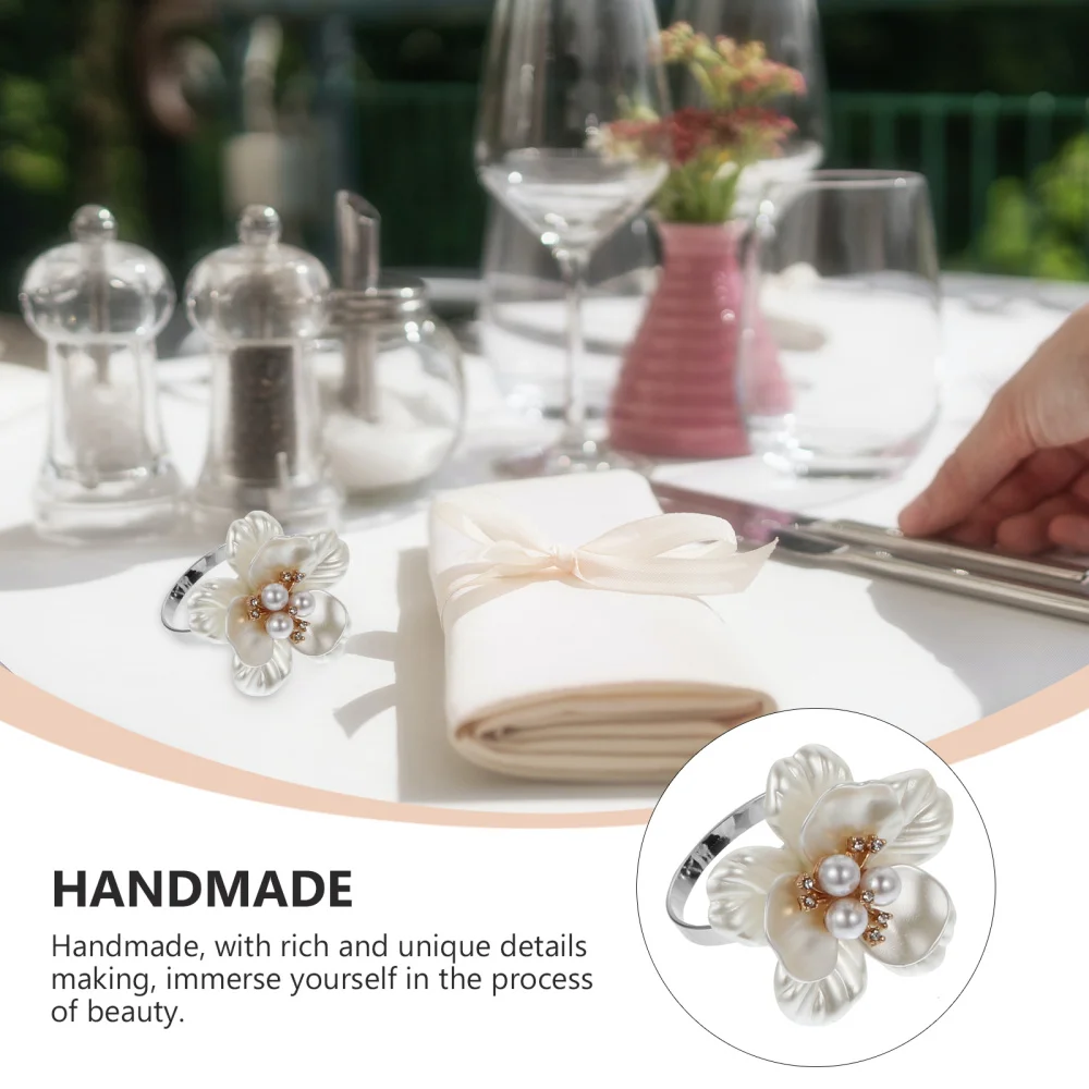 

1 Set 4Pcs Acrylic Wedding Napkin Rings Napkin Buckles Table Accessories