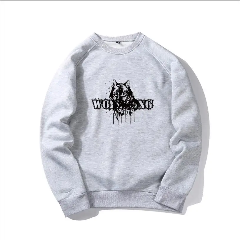 

Autumn and winter men tops sweatshirt male loose fashion pullover European and American plus velvet streetwear large size