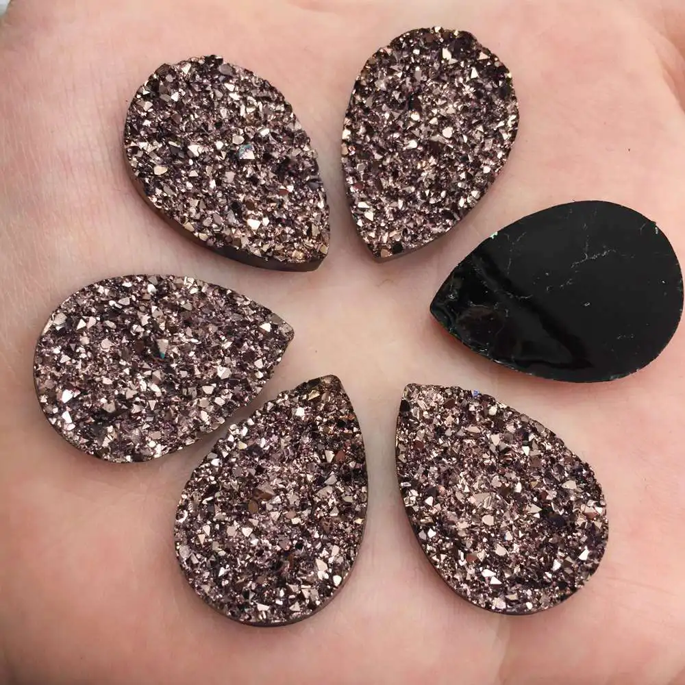 Новые 20 шт 18*25 мм Bling AB смолы падение руды неправильной поверхности Flatback узоры из