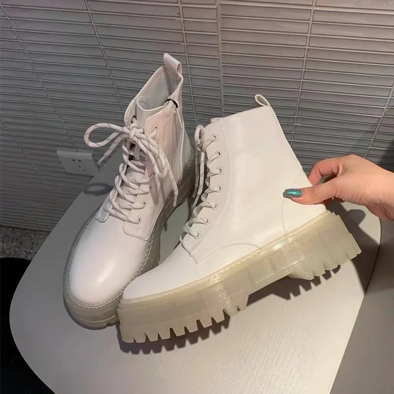 

Women Ankle Boots Fashion Platform Warm Winter Shoes Woman Thick Bottom Office Lady Casual Daily Footwear Mujer Zapatos