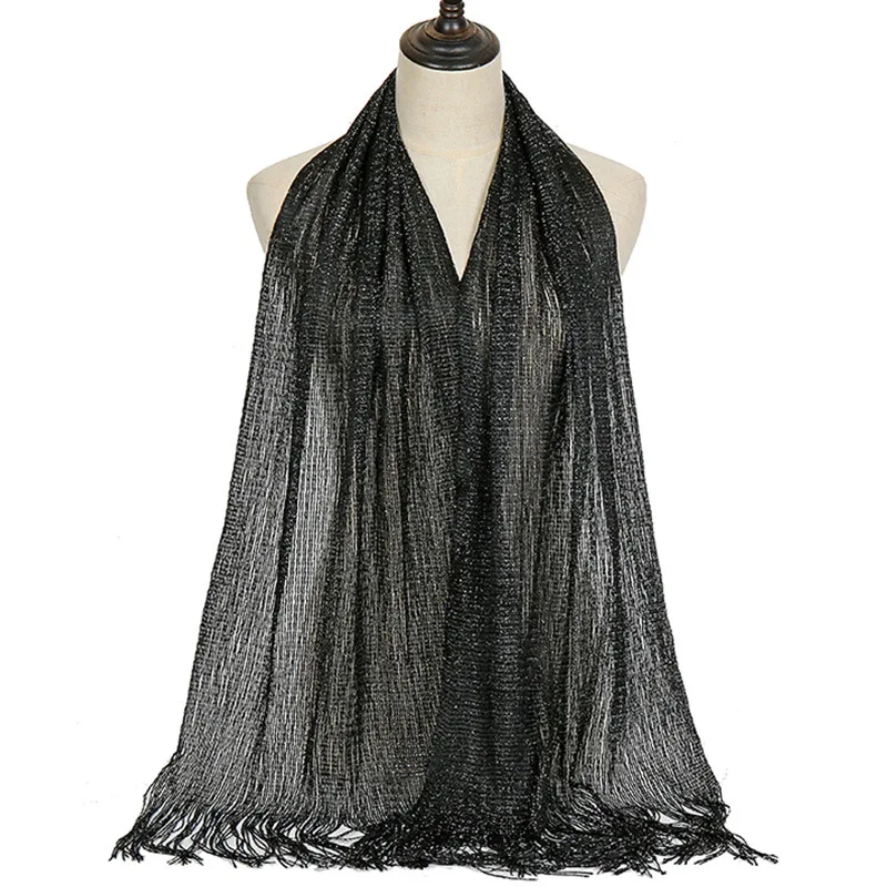 Popular Accessories Gold and Silver Scarf Neck Mesh Metal Ring Lace Head Islam Headscarf Dropshipping |