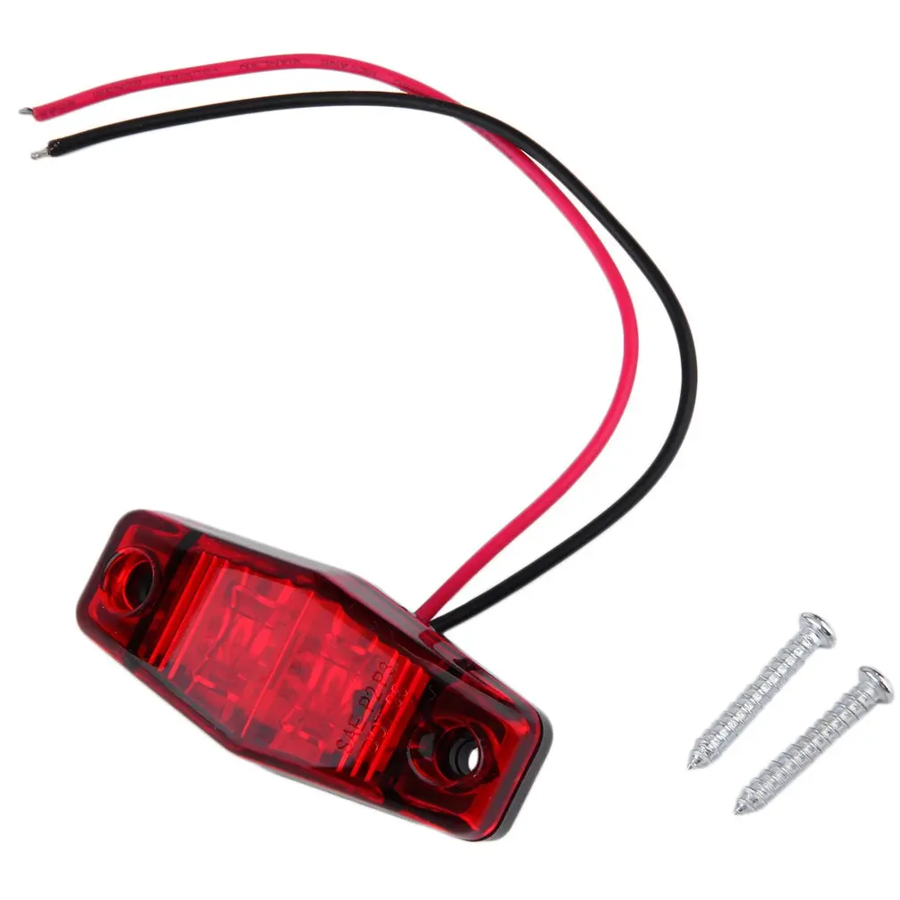 

1 pc LED Trailer Truck 2 Diode 1x2.5 Surface Clearance Side Marker Light Submersible Width lamp Clearance Lamp Car Styling