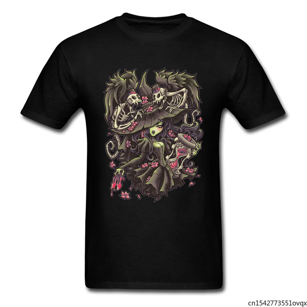 

Fashion Horror Night Novel Men T Shirts Couples Skull Skeleton Witching Hour Tshirt Mens Crewneck Skull T-Shirt