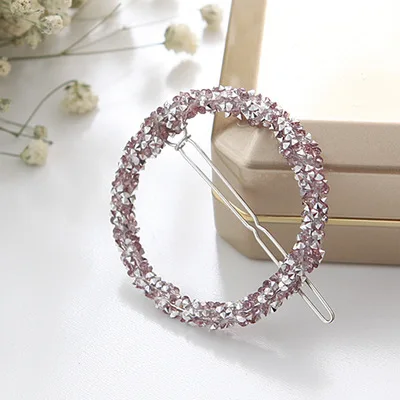 Barrettes Womens Barrettes Geometry Barrettes Simple Barrettes Fashion Barrettes Girls Barrettes Lovely Barrettes Metal Barrett - Цвет: Розовый