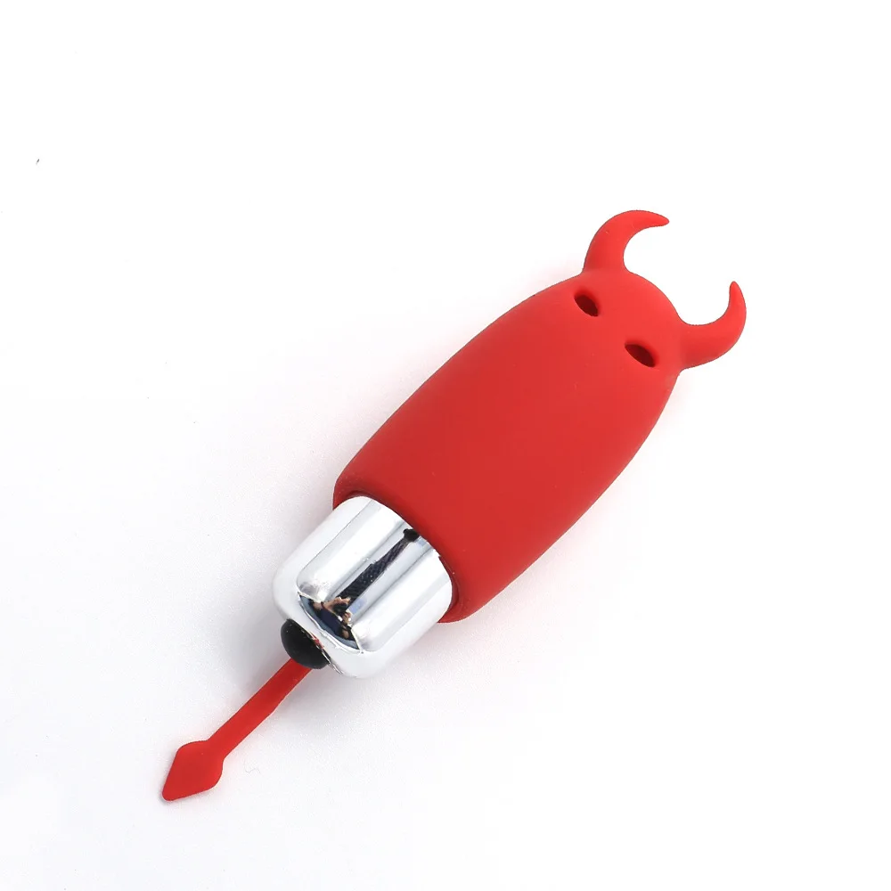 Флирт Маленький Дьявол силикагель вибрирующий клитор грудь стимулирующий