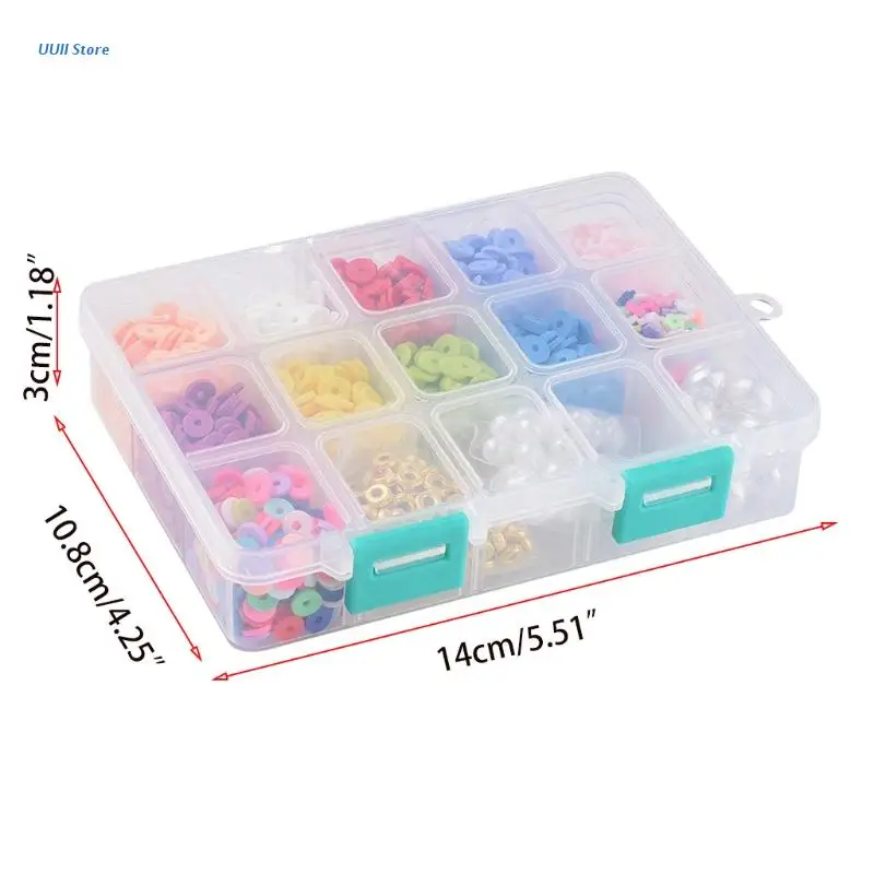 

Garment Accessory Flat Round Beads Colourful Polymer Clay Beads Pony Large Hole Cube Square Loose Spacer Craft Gift