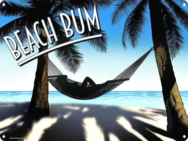 

Beach Bum Tin Sign Bar Pub Home Wall Decor Metal Art Poster Retro Tavern Cake Hambuger Food Cafe Club Plaque