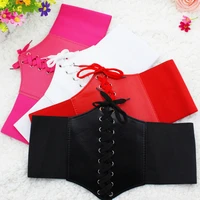 fashion style loose tight waistband korean elastic waistband ladies decorative dress all match belt