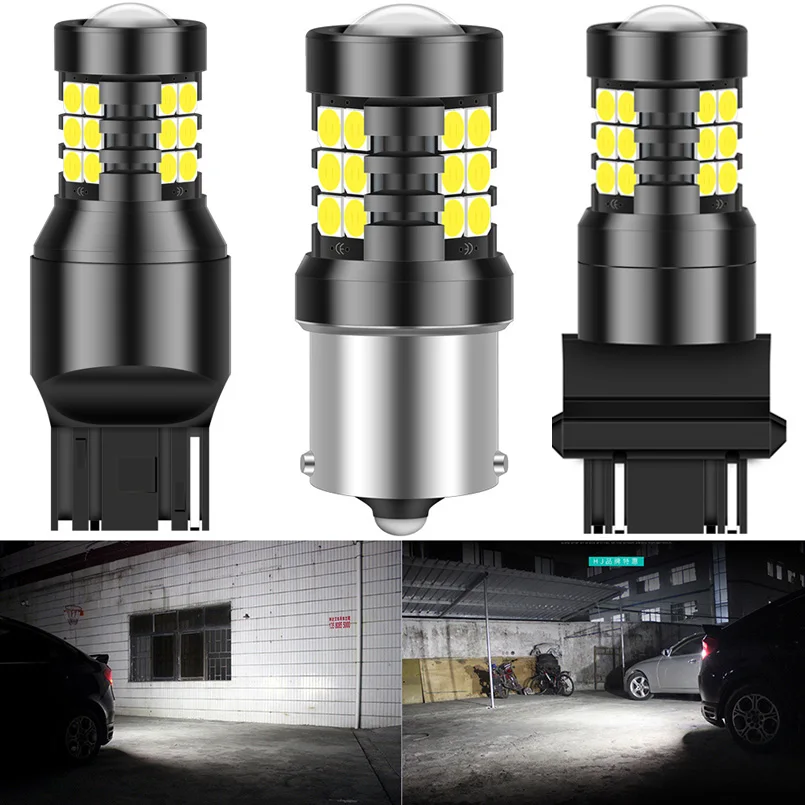 2 шт. 1200Lm 1156 BA15S t15 w6w 7440 T20 3157 светодиодные лампочки canbus led указатели поворота для Skoda