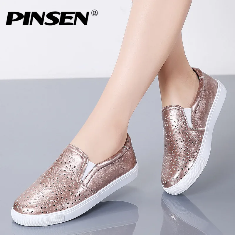 PINSEN/ г.; высококачественные модные женские лоферы на плоской подошве; повседневная кожаная обувь; женские лоферы без застежки; женские мокасины; слипоны