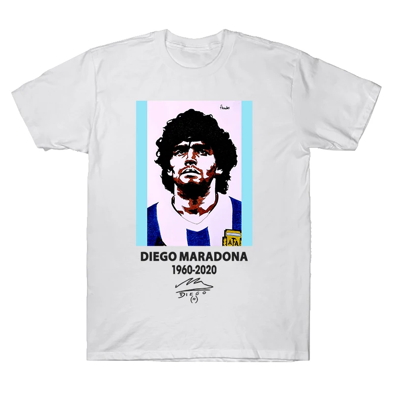 

Genius Football Legend Diego Maradona T Shirt Cherish The Memory of Maradona 100% Cotton Casual Tops Tees for Soccer Fans Gift