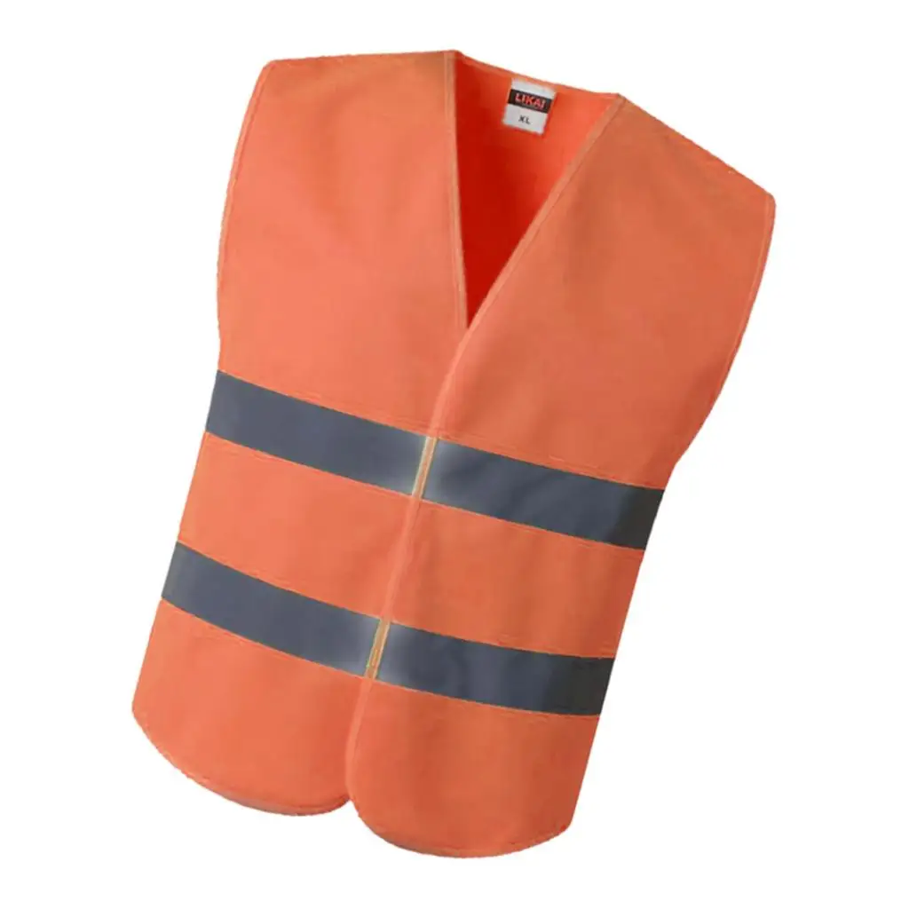 

Reflective Safety Vest Hi-Vis Orange Breathable Running Walking Safety