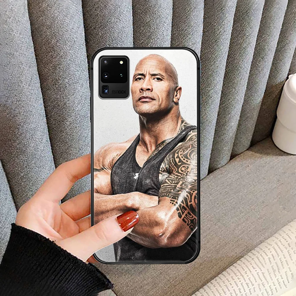 

The Rock Dwayne Johnson UA Phone case cover for For SamSung Galaxy S Note 7 8 9 10 20 Uitra Plus E Lite black black bumper soft