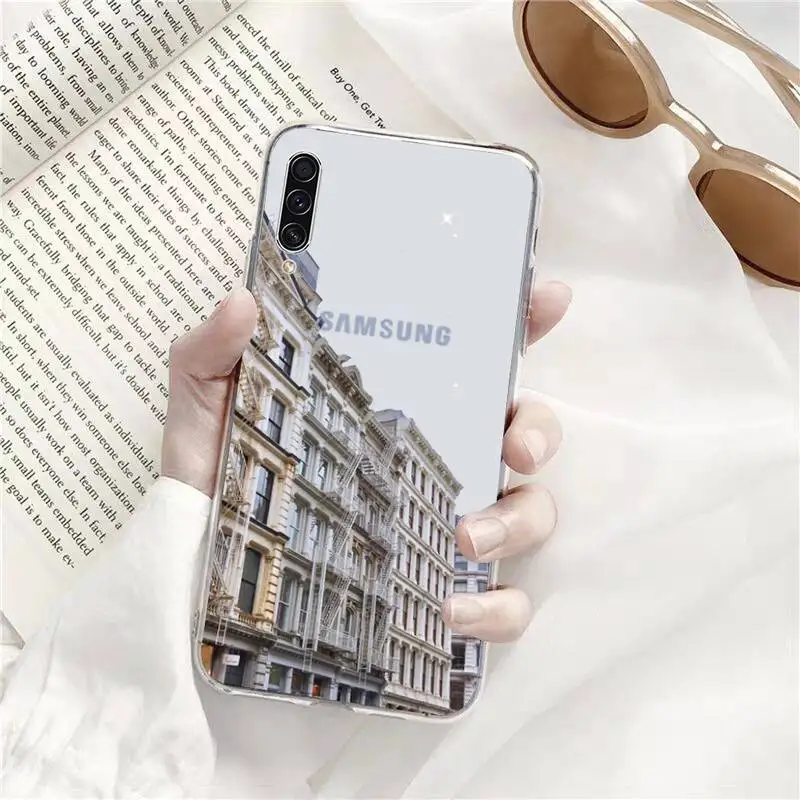 

new york city street Phone Case Transparent for Samsung s9 s10 s20 Huawei honor P20 P30 P40 xiaomi note mi 8 9 pro lite plus