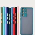 Противоударный армированный матовый чехол для Samsung S21 Note20 Ultra S20FE 9 10 Plus S9 S10 A12 A32 A42 A72 A52 A51 A71, Жесткий Чехол-бампер из поликарбоната